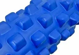 Масажний ролик EasyFit Grid Roller PRO 33 см Синій - мініатюра 3
