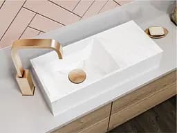 Умивальник Miraggio COPPER 500 (0001052) Miramarble, Глянцевий, Накладний, Білий - мініатюра 7