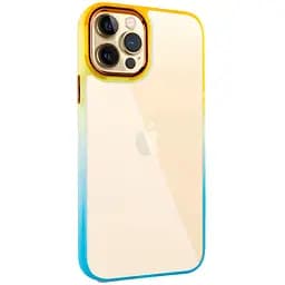 Чохол Epik TPU+PC Fresh sip series для Apple iPhone 12 Pro/12, 6.1 Бірюзовий/Помаранчевий
