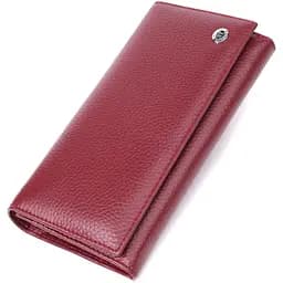 Практичний гаманець для жінок із натуральної шкіри ST Leather 23098 бордовий