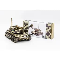 Дерев'яний 3D конструктор Танк PuzzleOk 162-0074 162 деталі - мініатюра 4