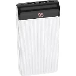 Портативна батарея Power Bank Hoco J59A Famous Xiaomicro+Lightning+Type-C LCD 20000mAh White - мініатюра 3