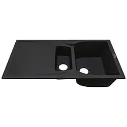 Кухонна мийка Adamant NEW LINE PLUS чорна 975x495x235 мм, з крилом 97,5 см