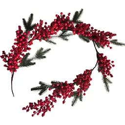 Гілка декоративна Yes! Fun Червоні ягоди та хвоя 130 см (975008)