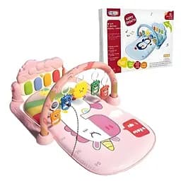 Розвиваючий килимок з піаніно та підвісними іграшками для малюків