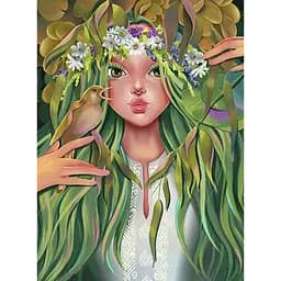 Алмазна мозаїка зі стразами на підрамнику Мавка Лісова красуня 20*30 см