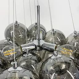 Люстра-пучок на 12 графітових плафонів Line.F MJ 140-650 CH+CR - мініатюра 5