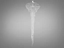 Велика сучасна кришталева люстра "Кришталевий каскад" на 16 ламп, хром