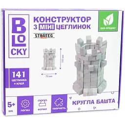 Строительный набор для творчества Strateg из мини-кирпичиков Круглая башня 31024 (4823113864514)