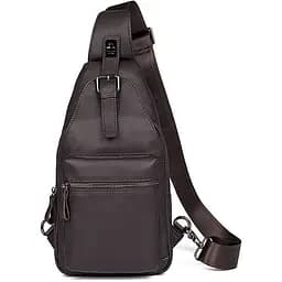 Кожаная сумка-слинг John McDee 16.5х33х5.5 см sum0025575