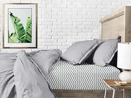 Комплект постільної білизни Cosas Smoky Сімейний сірий (Ranfors_Grey_ZigGrey_160x2) - мініатюра 3