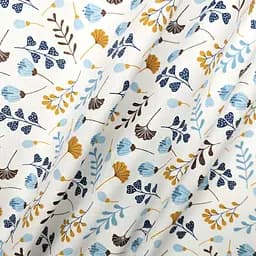 Дитяча постільна білизна в ліжечко CURCUMA, гірчичний (Ranfors16_Mustard_BushBeigeBlue_140) - мініатюра 8