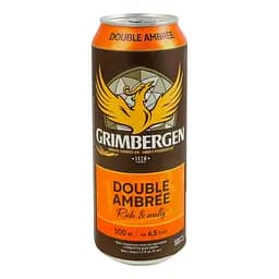 Пиво Гримберген Дабл-Амбри банка 0.5 л