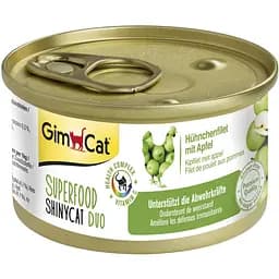Влажный корм для кошек GimCat Superfood Shiny Cat Duo с курицей и яблоком 70 г