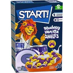 Уценка. Сухие завтраки Start Смайлики со вкусом черники и ванили 250 г