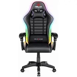 Комп'ютерне крісло Hell's HC-1003 Led RGB Black - мініатюра 2