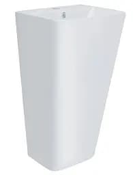 Комплект Qtap Tern: Раковина підлогова моноблок 440х380х830 мм White + Донний клапан PU02O (QT1711G302WN47320) - мініатюра 2