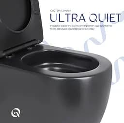 Унітаз підлоговий Qtap Robin Ultra Quiet з сидінням Slim Duroplast/ Soft-close/ Quick Release QT13226083AMB - мініатюра 4
