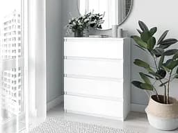 Комод Moreli T-215 на 4 ящики 800х980х400 мм Білий (mo-t215-white) - мініатюра 2