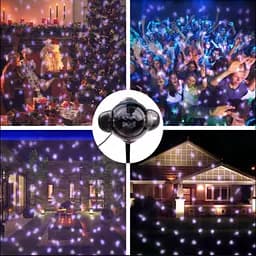 Лазерний проектор вуличний світлодіодний Christmas Snowfall Projector WL-808 - мініатюра 3
