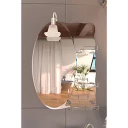 Дзеркало Lidz Sofi 140.07.05 (1) 680x875x100 настінне з 3-ма полицями асиметричне, зі світильником LD78SO6887 - мініатюра 2