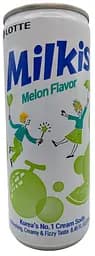 Молочний газований напій зі смаком дині Lotte Milkis Melon 250 мл
