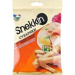 Сухарики Snekkin Пшенично-житні зі смаком холодець з хріном 70 г (777406)