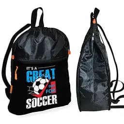 Рюкзак-мешок для школы с футбольным мячом детская сумка для обуви и спортивной одежды (01466)