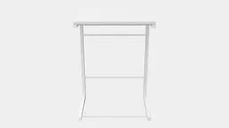 Столик Террі Ferrum-decor 650x440x330 Білий метал ДСП Білий 16 мм (FRD-104655) - мініатюра 4