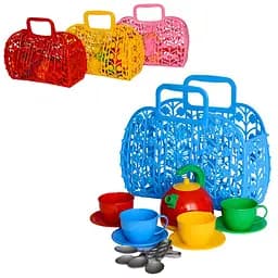 Корзинка с набором посуды 25×21.5×11 см ТехноК 1608 (4823037601608) Микс