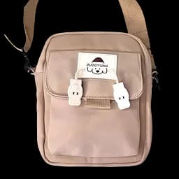Детская сумка кросс-боди в корейском стиле 20х16х7 см бежевая (25-572)