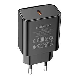 Адаптер сетевой BOROFONE Power single port charger BA71A 1Type-C 20W черный