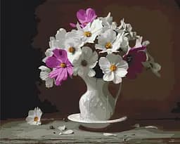 Картина по номерам на подрамнике Brushme Космеи