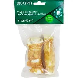 Трубочка рулетик Lucky Pet с мясом курицы №4 9-10 см 2 шт.