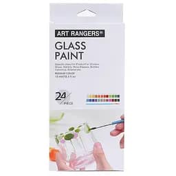 Набор красок для стекла Art Nation GAS2415, 15 мл, 24 цвета, 3 кисточки