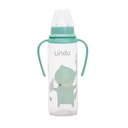 Бутылочка для кормления Lindo, с ручками, 250 мл, зеленый (Li 141 зел)