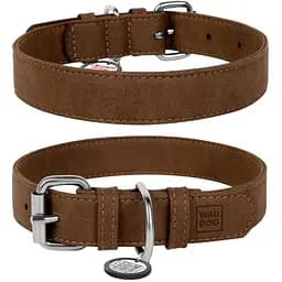 Нашийник для собак Waudog Eco зі штучної шкіри з QR паспортом, M, Ш 25 мм, Дов 38-49 см (4823089319940)