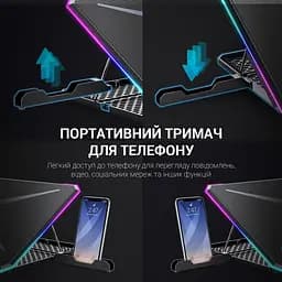 Охолоджувальна підставка для ноутбука GamePro Black (CP940) - мініатюра 7