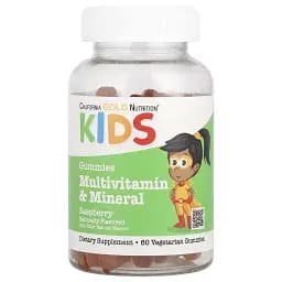 Мультивітаміни та мінерали для Дітей без желатину California Gold Nutrition Multivitamin & Mineral For Children 60 жувальних таблеток