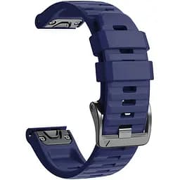 Силіконовий ремінець на смарт годинник Garmin 51 mm, Silicone, dark blue, зі зручною застібкою, на фітнес браслет, ArmorStandart (ARM60804) - мініатюра 3