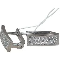 Срібні сережки Ювелір Стандарт з фіанітами. 5734