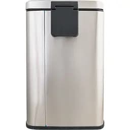 Відро для сміття MBM My Home з кришкою та педаллю 5 л сірий (BIN-15 5L SS) - мініатюра 3