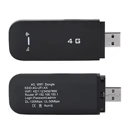 Wi-Fi модем роутер H760UFI-2514 (В1/В3) 4G LTE/3G/2G USB, 150 Мбіт/с, Plug & Play, чорний - мініатюра 6