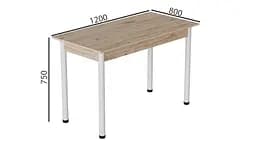 Стіл кухонний Ferrum-decor Беніта 75x120x80 Білий ДСП Сан-Марино 16мм (FRD-105647) - мініатюра 4