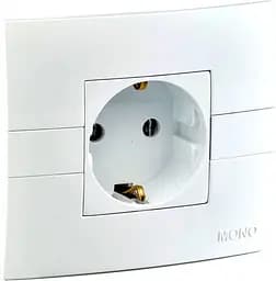 Розетка внутрішня із заземленням Mono Electric, ECO біла