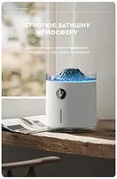 Зволожувач повітря портативний Kinscoter Volcano Jellyfish Ultrasonic Air Humidifier HX-127 350 мл акумулятор 1200mAh, White - мініатюра 8