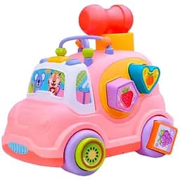 Детская развивающая игрушка Huanger «Машинка-сортер» HE0548 музыка, свет, 24 см