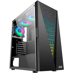 2E Gaming Корпус Galaxy G2055, без БП, 1xUSB 3.0, 2xUSB 2.0, 3x120mm ARGB, ARGB strip, TG Side Panel, ATX, черный