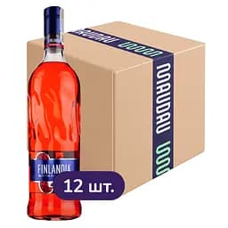 Упаковка водки Finlandia Redberry 37.5% 12 л (1 л х 12 шт.)