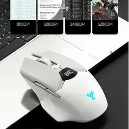 Мишка Бездротова Ігрова SX01 600 мАг Bluetooth DPI для Пк і ноутбуків Біла  - мініатюра 7